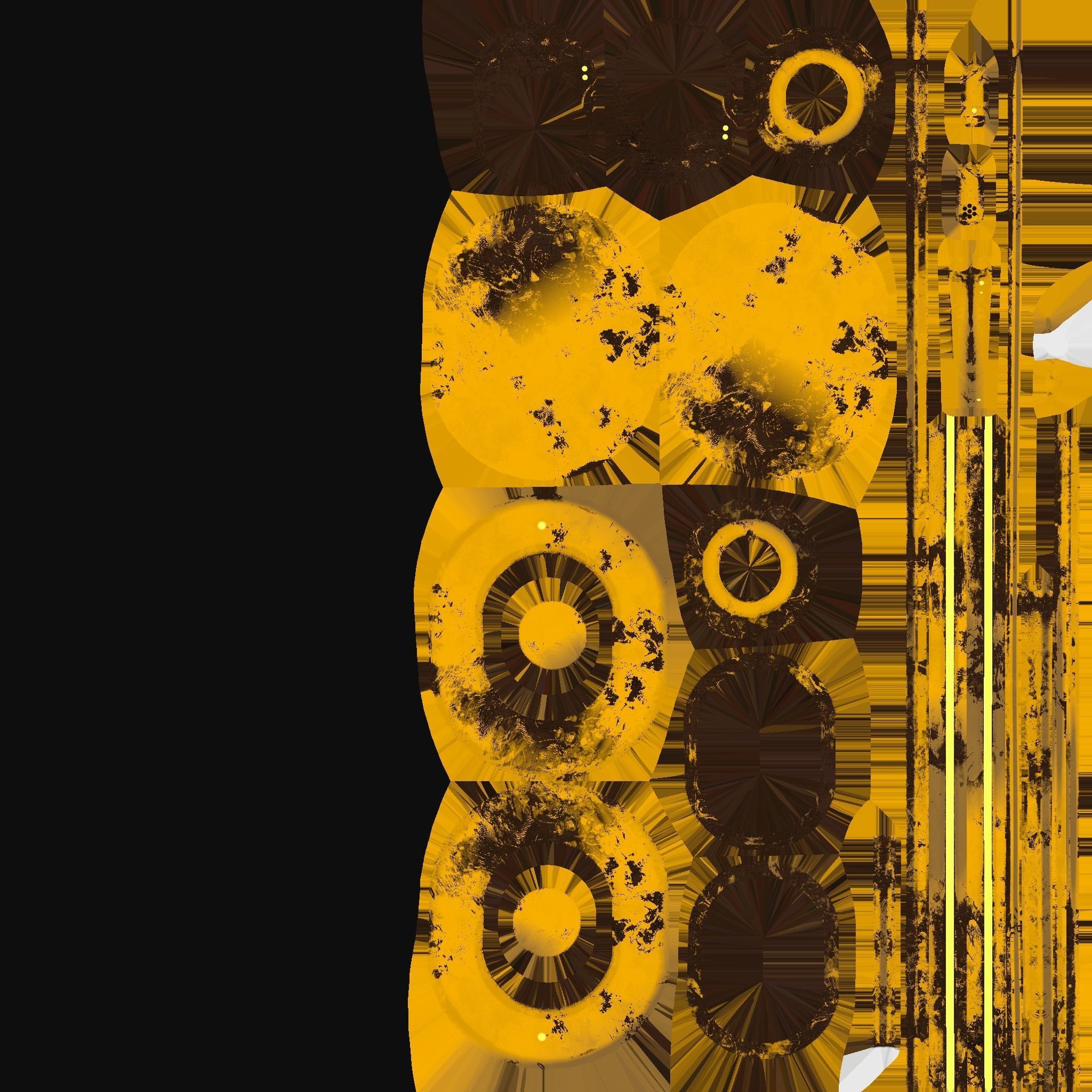 SciFi Glasses H05 Yellow - Character Design Fashion Low-poly 3D model_24