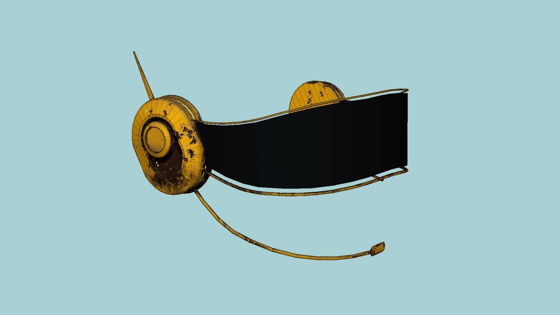 SciFi Glasses H05 Yellow - Character Design Fashion Low-poly 3D model_6