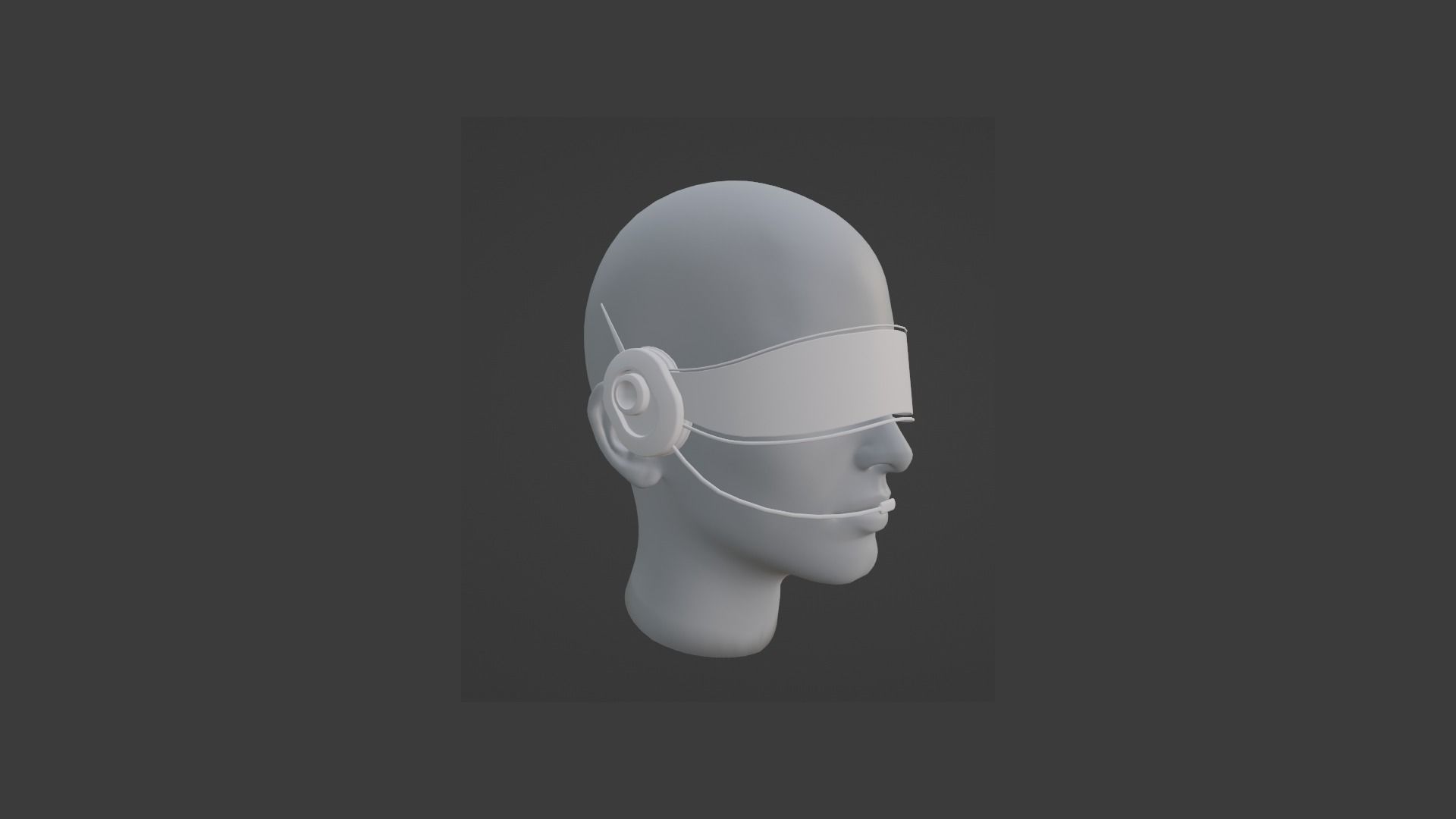 SciFi Glasses H05 Yellow - Character Design Fashion Low-poly 3D model_9