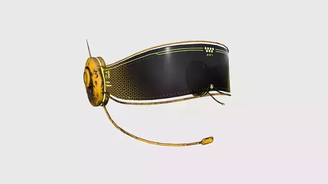 SciFi Glasses H05 Yellow - Character Design Fashion Low-poly 3D model