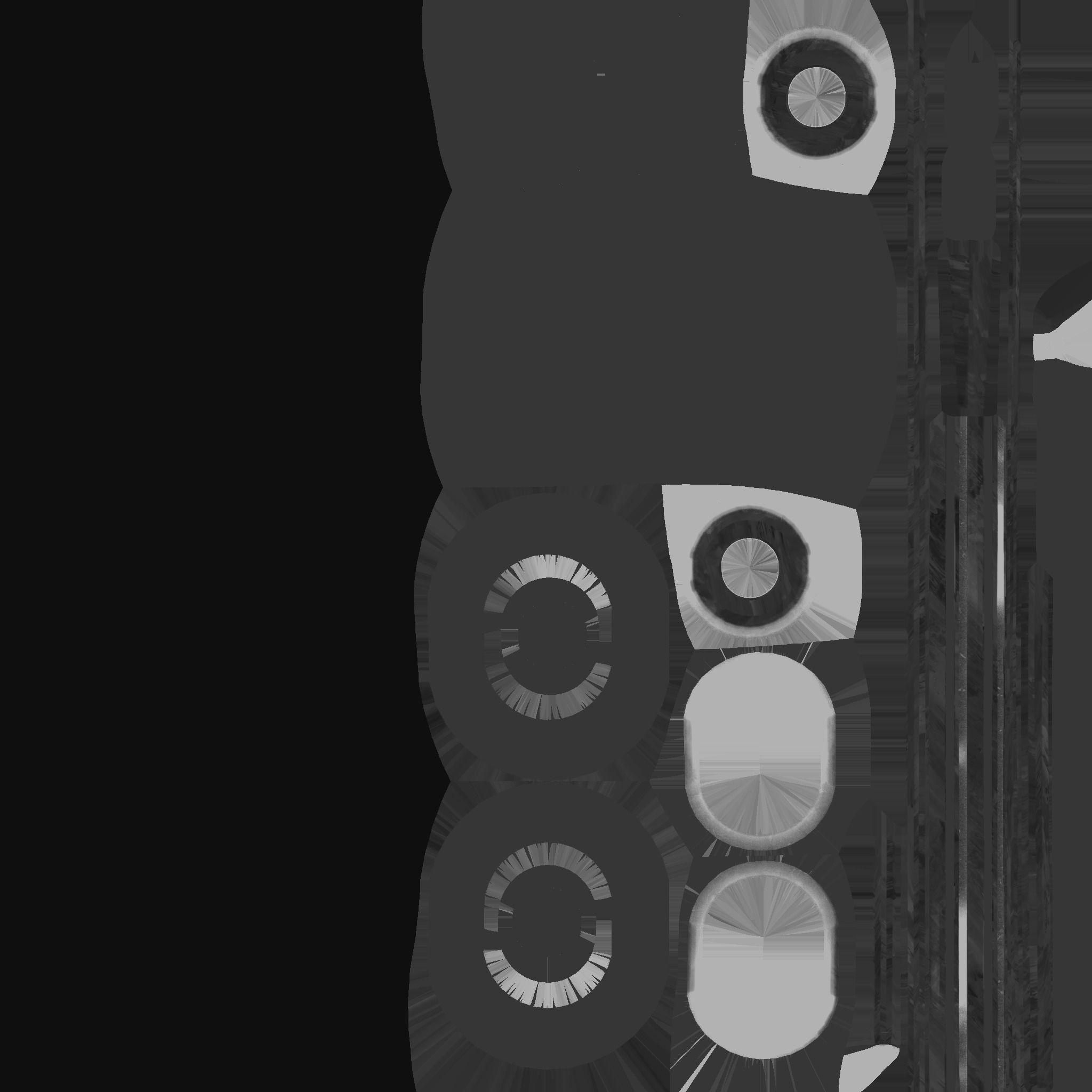 SciFi Glasses H06 White Gold - Character Design Fashion Low-poly 3D model_30