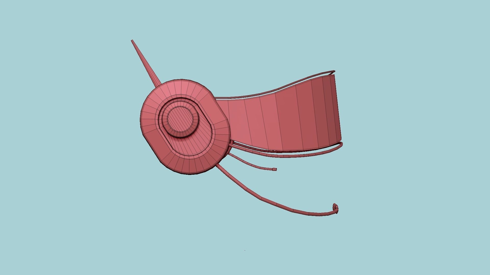 SciFi Glasses H06 White Gold - Character Design Fashion Low-poly 3D model_21