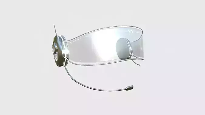 SciFi Glasses H07 Aluminum - Character Design Fashion Low-poly 3D model