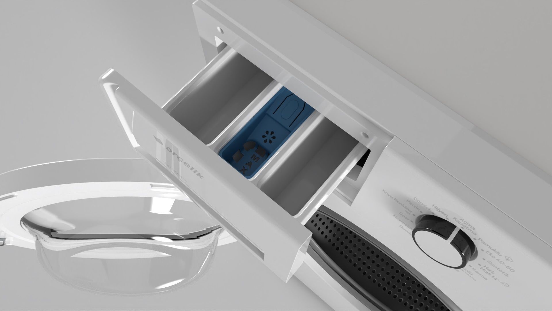 Arcelik 7100 M Washing Machine 3D model_7