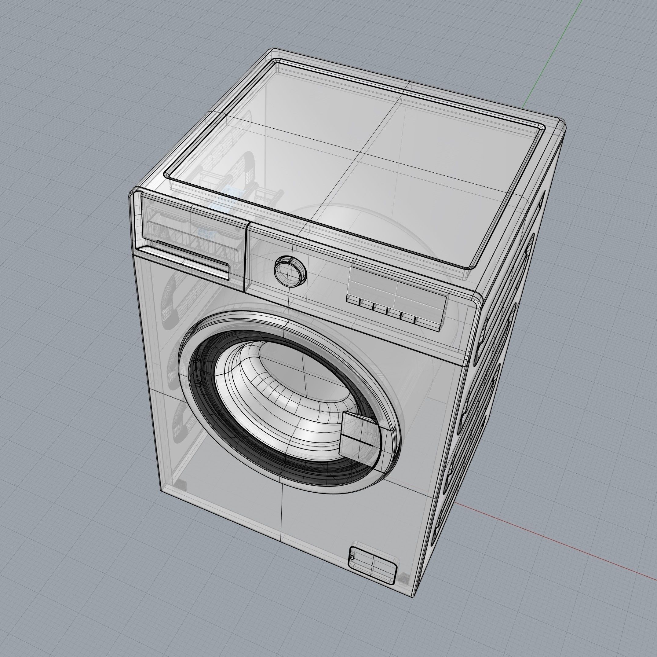 Arcelik 7100 M Washing Machine 3D model_10