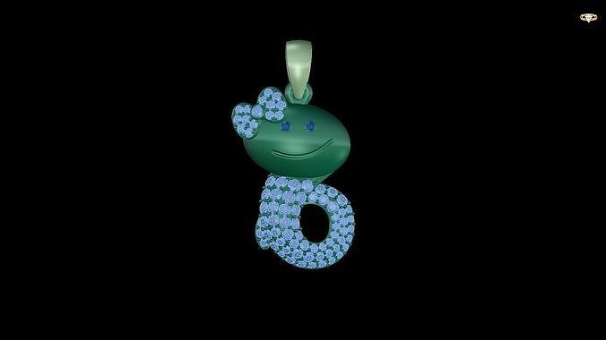 pendant with smiley face 3D print model