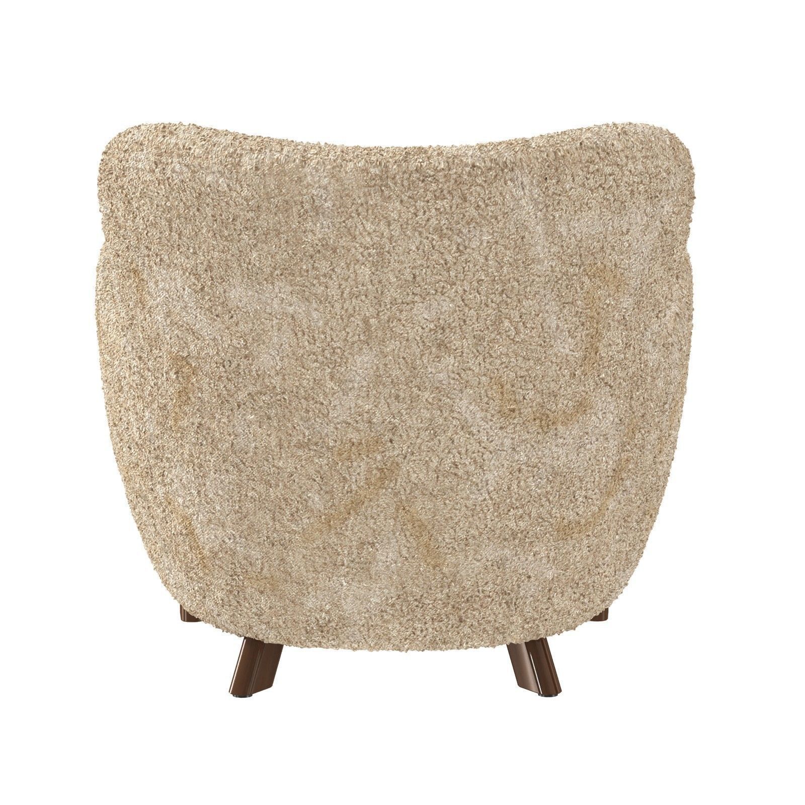 Fritz Hansen  Easy Chair  in Beige Sheepskin  Model 1669  1930s 3D model_4
