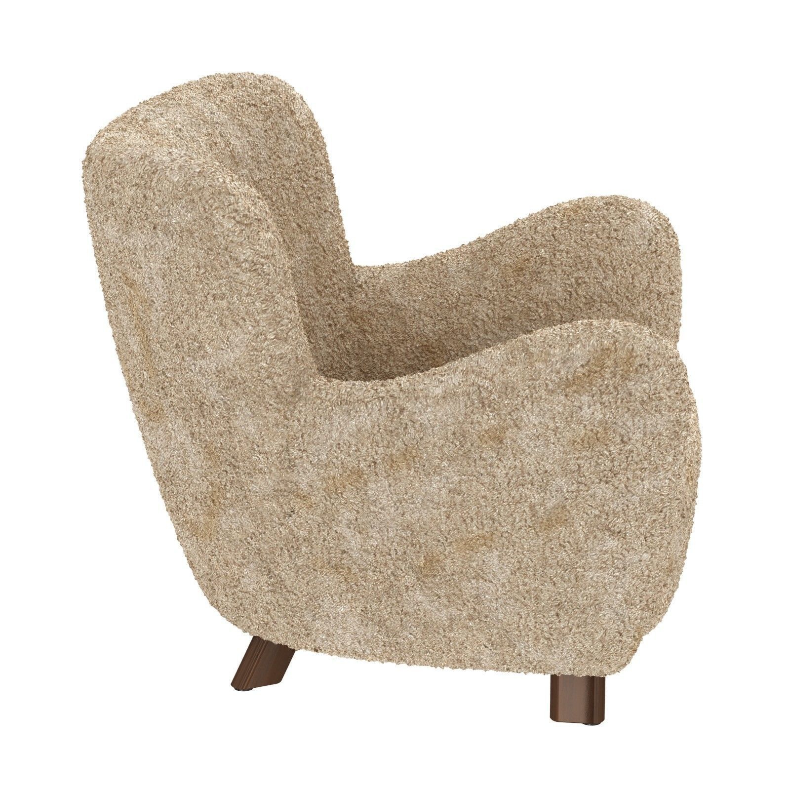 Fritz Hansen  Easy Chair  in Beige Sheepskin  Model 1669  1930s 3D model_2