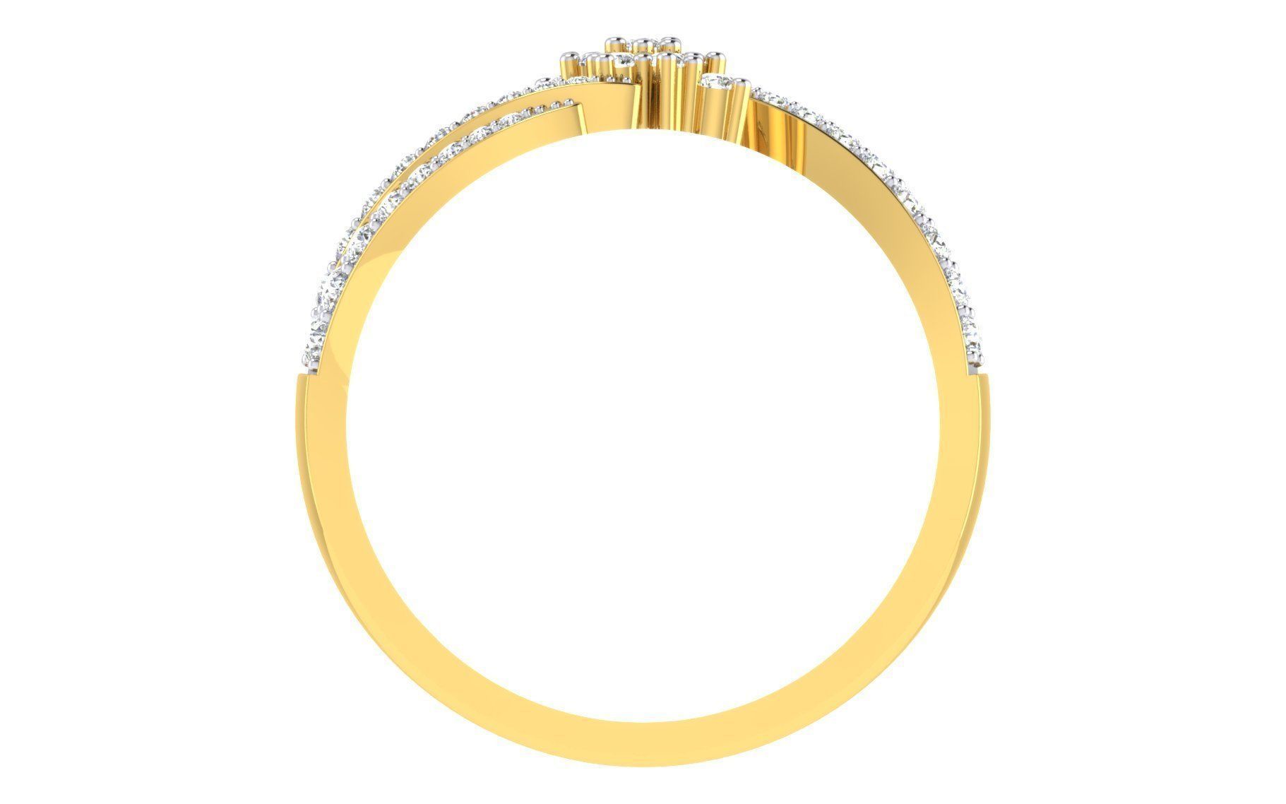 Ring Collection diamond gold 3D print model_48