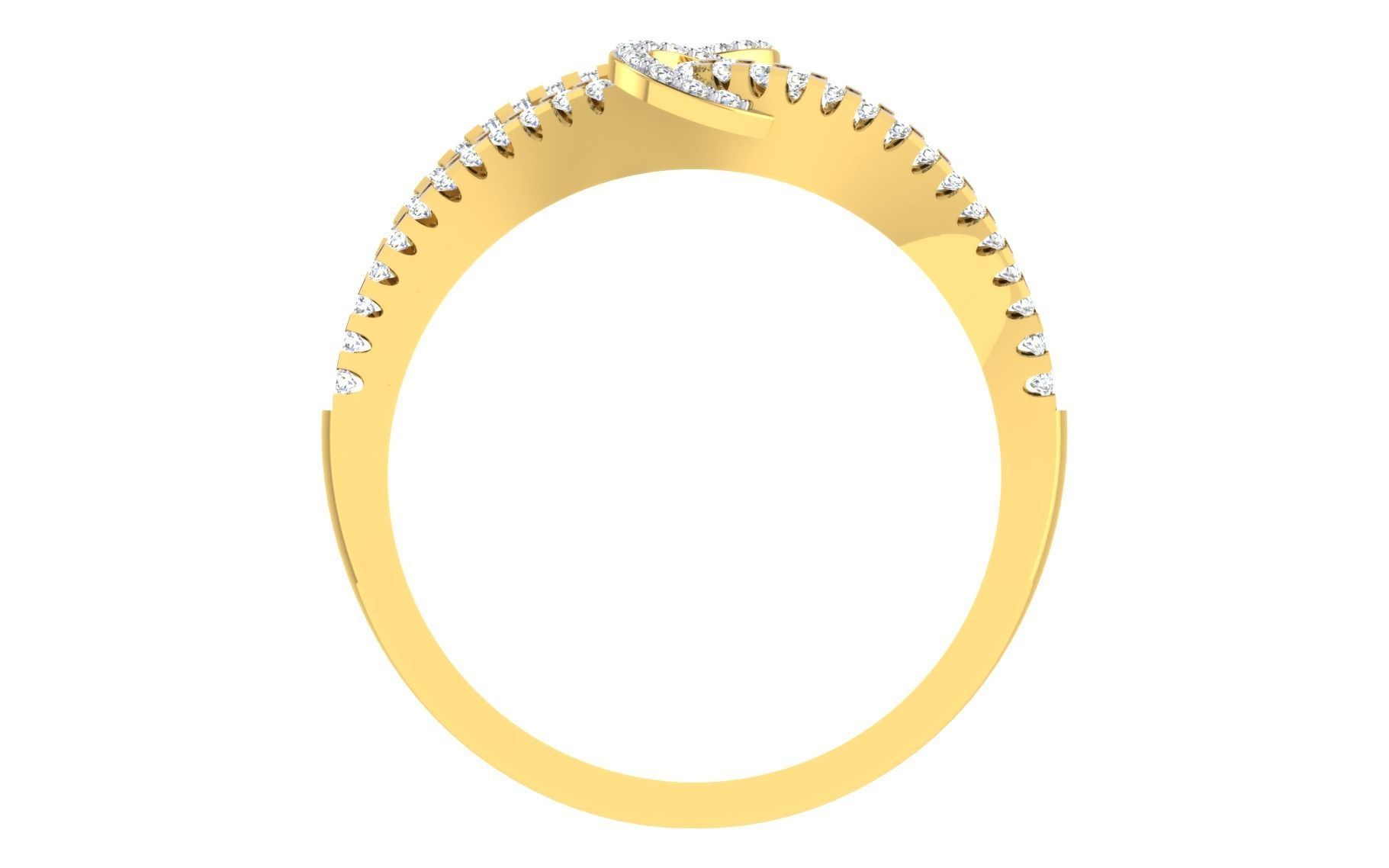 Ring Collection diamond gold 3D print model_13