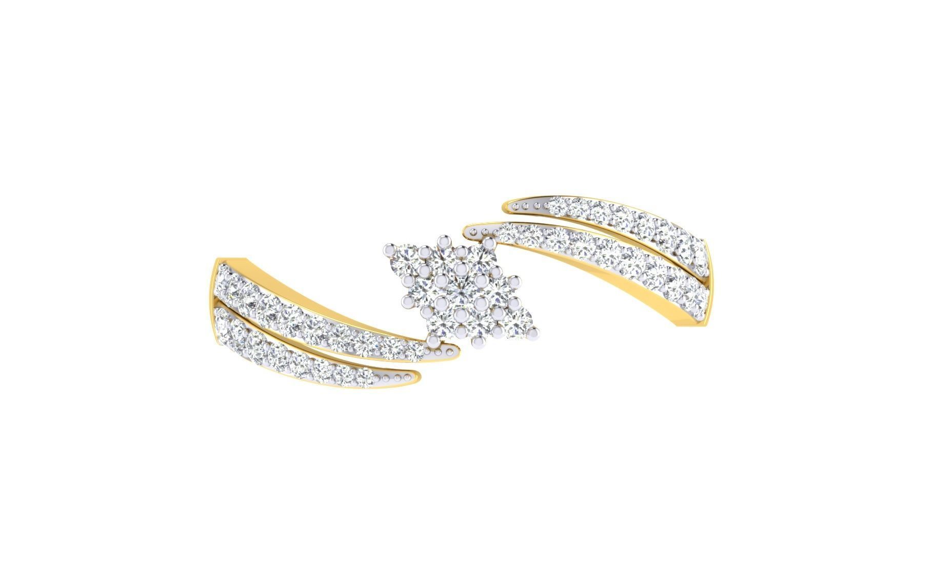 Ring Collection diamond gold 3D print model_53