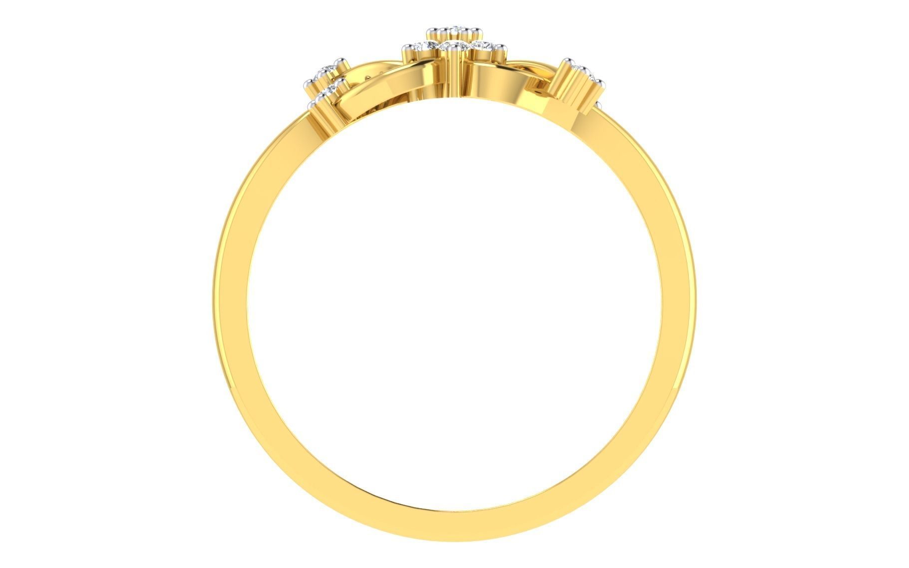 Ring Collection diamond gold 3D print model_109