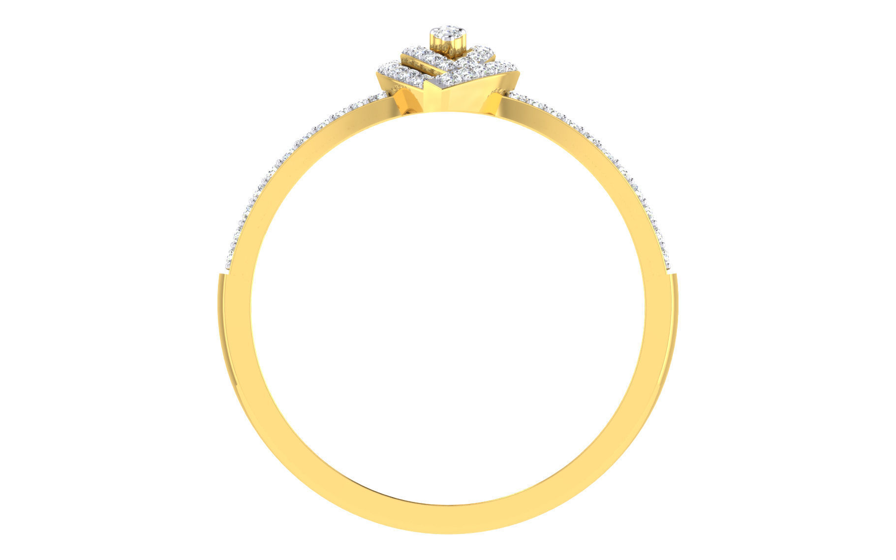 Ring Collection diamond gold 3D print model_90