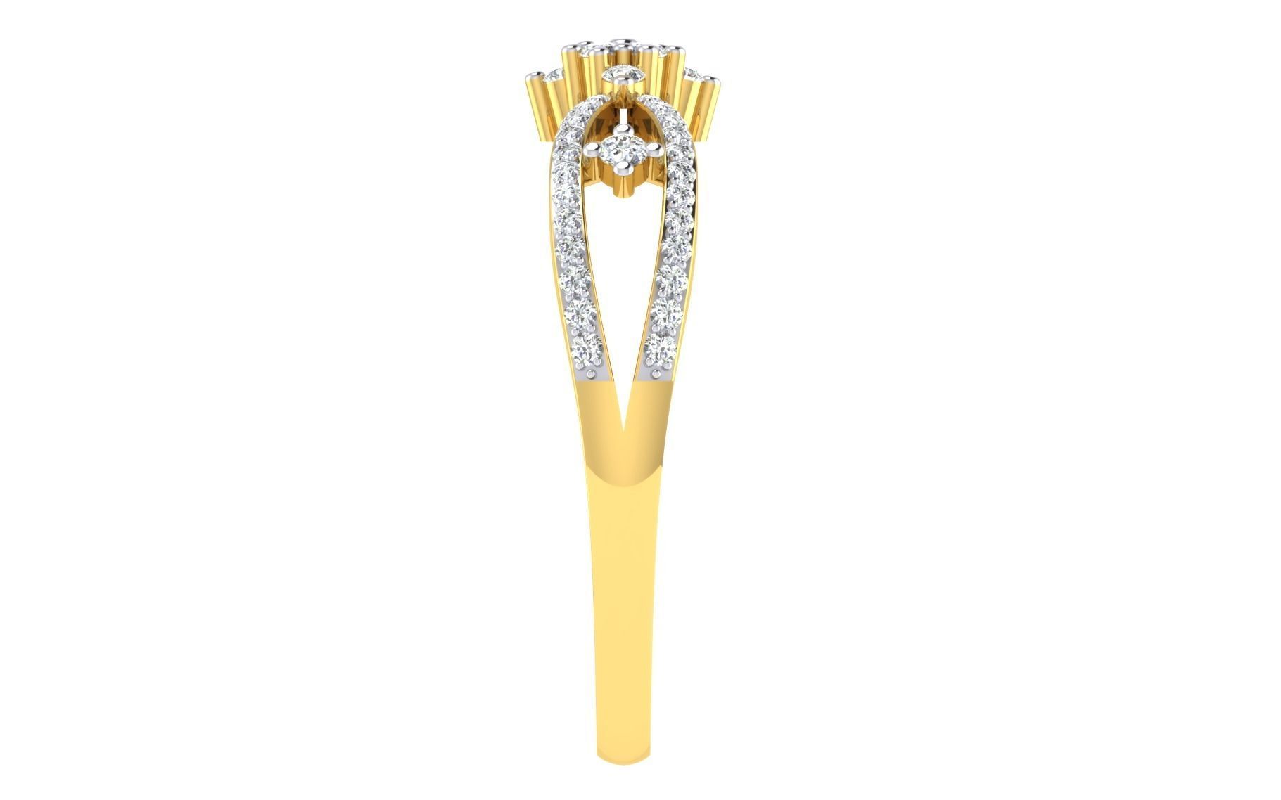 Ring Collection diamond gold 3D print model_42