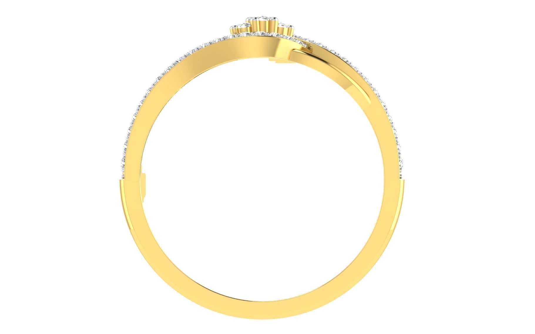 Ring Collection diamond gold 3D print model_125