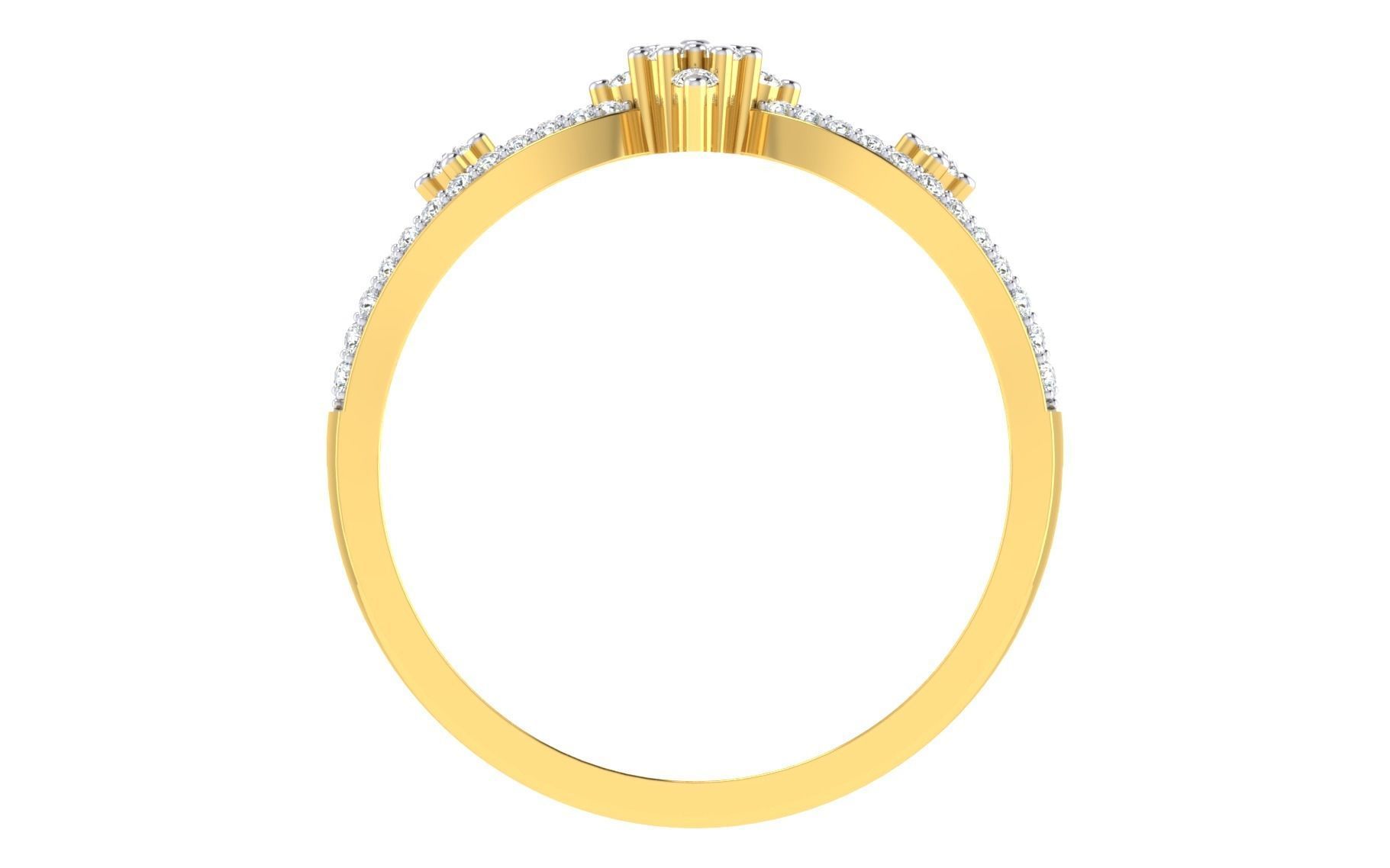 Ring Collection diamond gold 3D print model_40