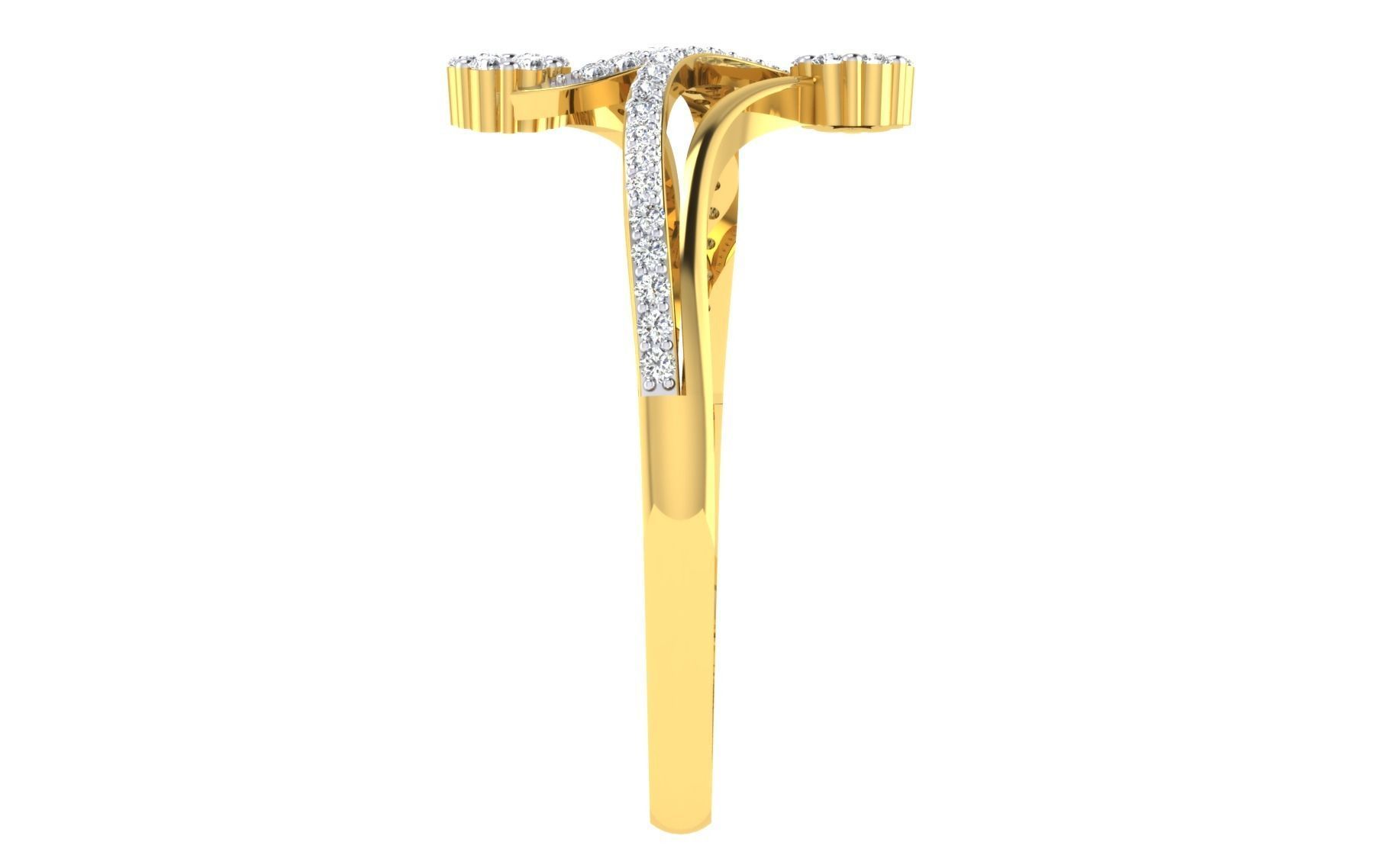 Ring Collection diamond gold 3D print model_69