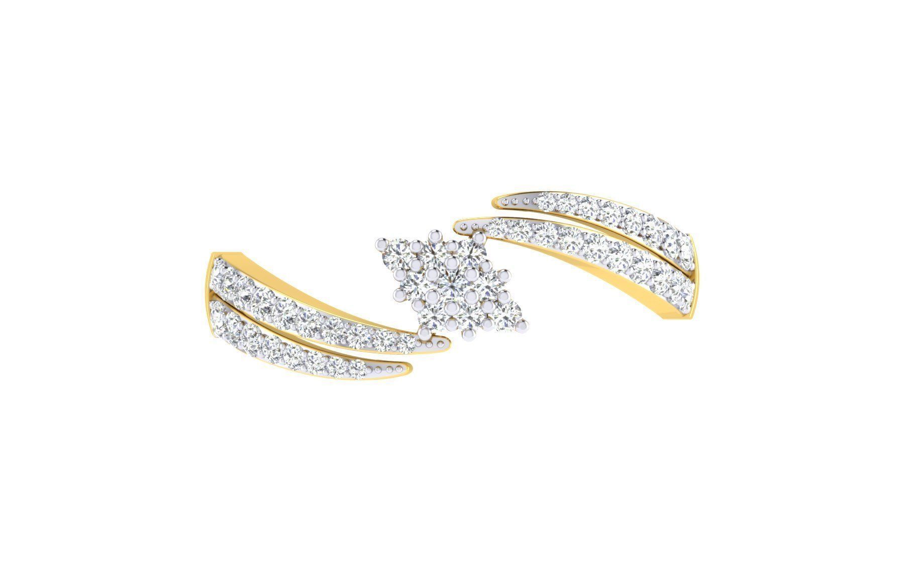 Ring Collection diamond gold 3D print model_52