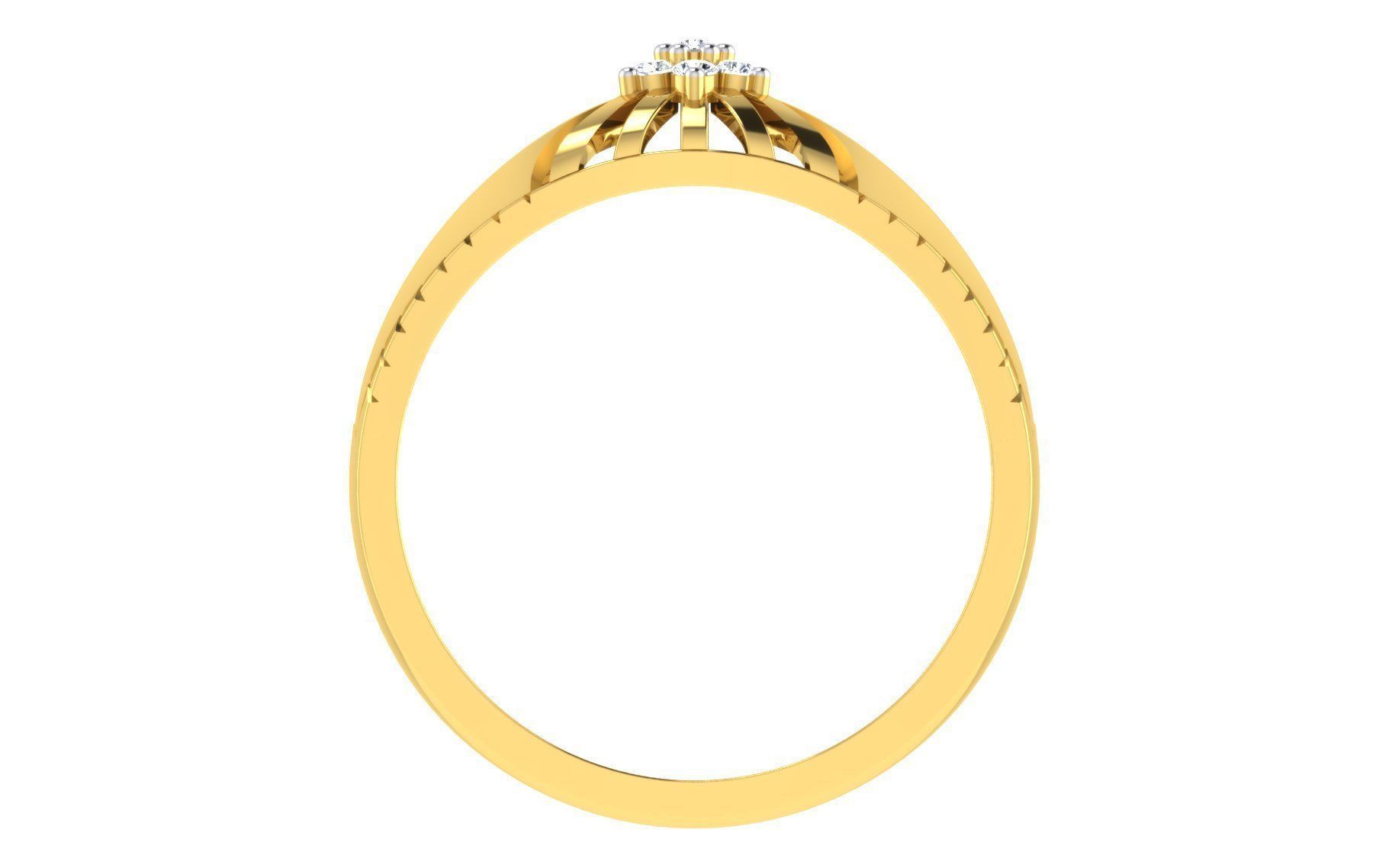 Ring Collection diamond gold 3D print model_3