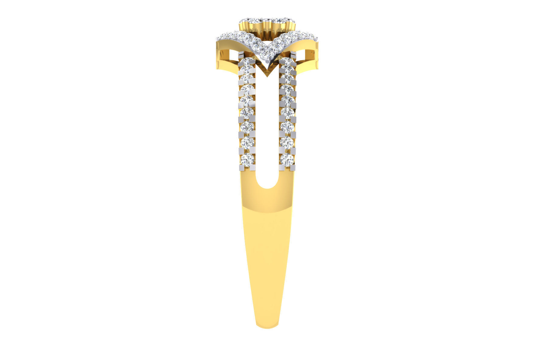 Ring Collection diamond gold 3D print model_59