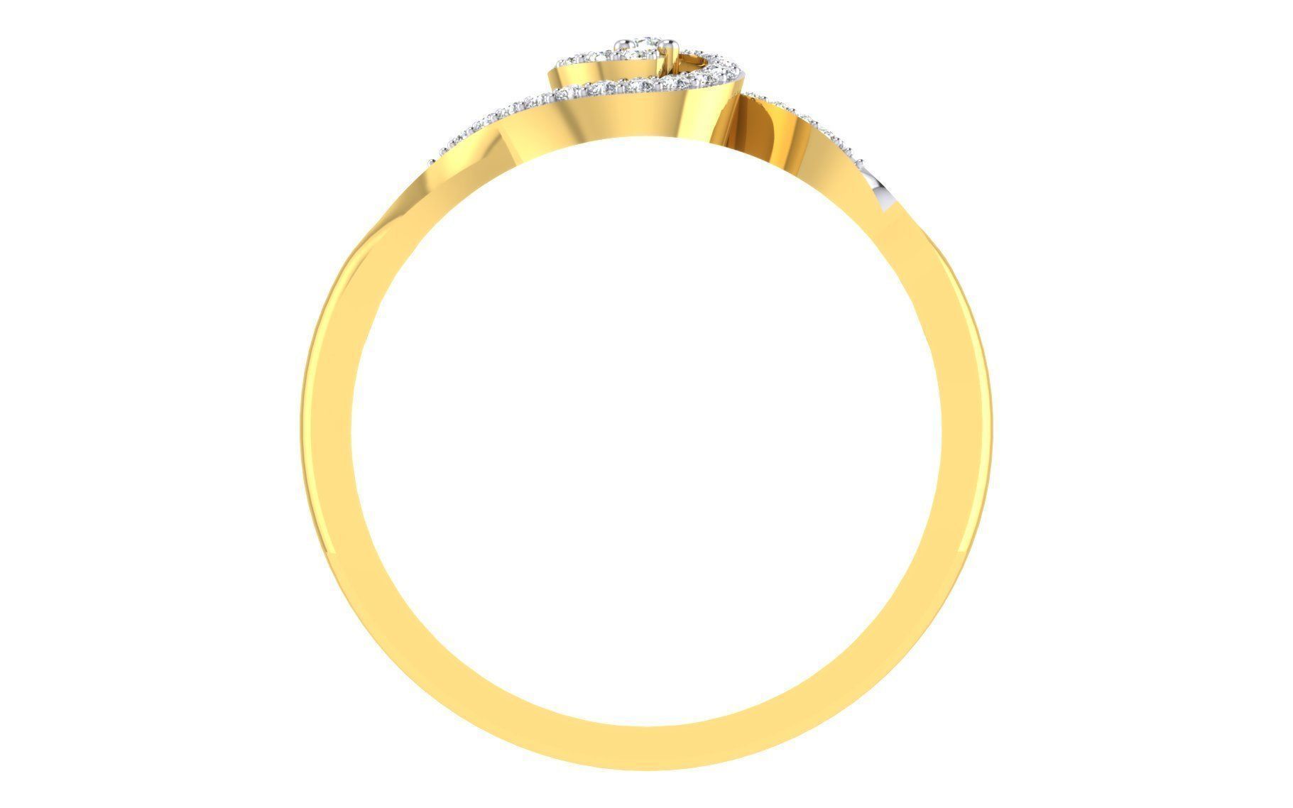 Ring Collection diamond gold 3D print model_75