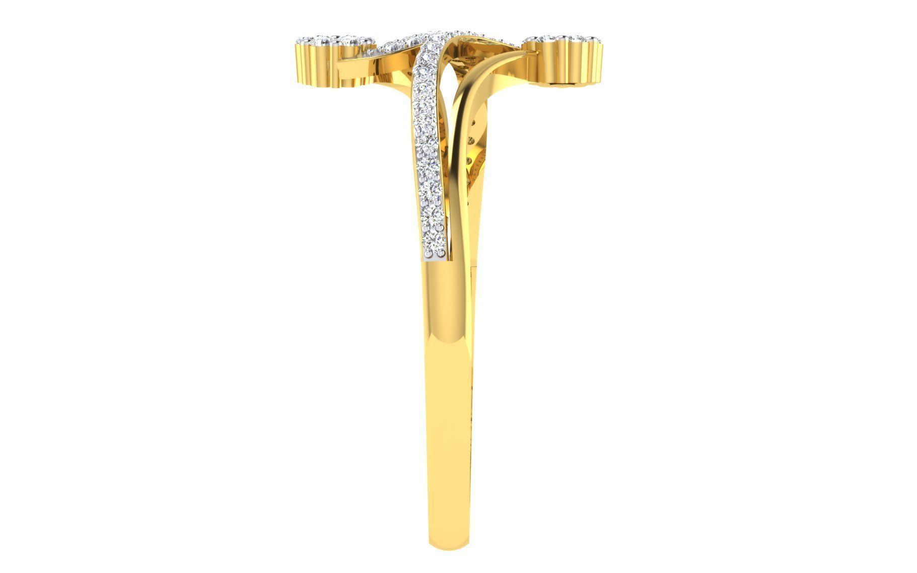 Ring Collection diamond gold 3D print model_68