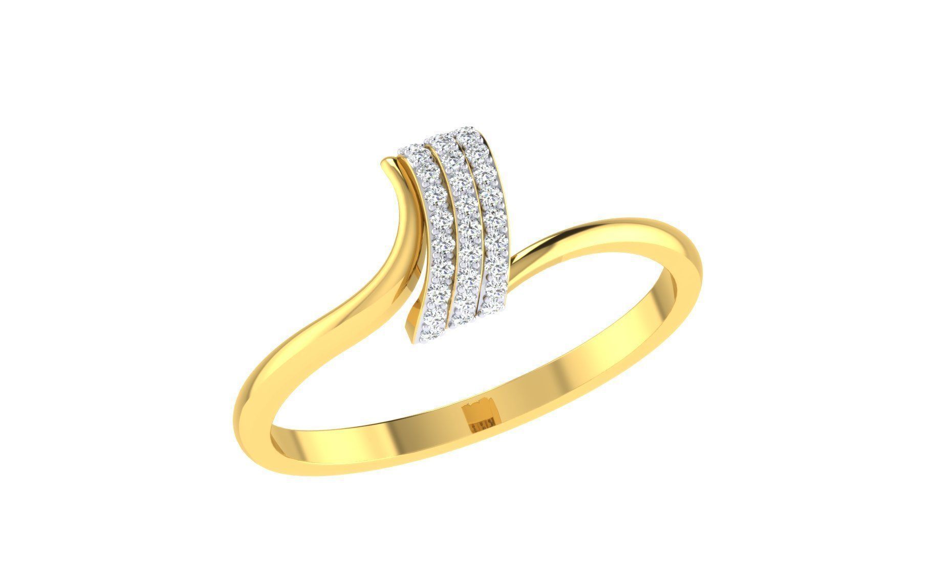 Ring Collection diamond gold 3D print model_28