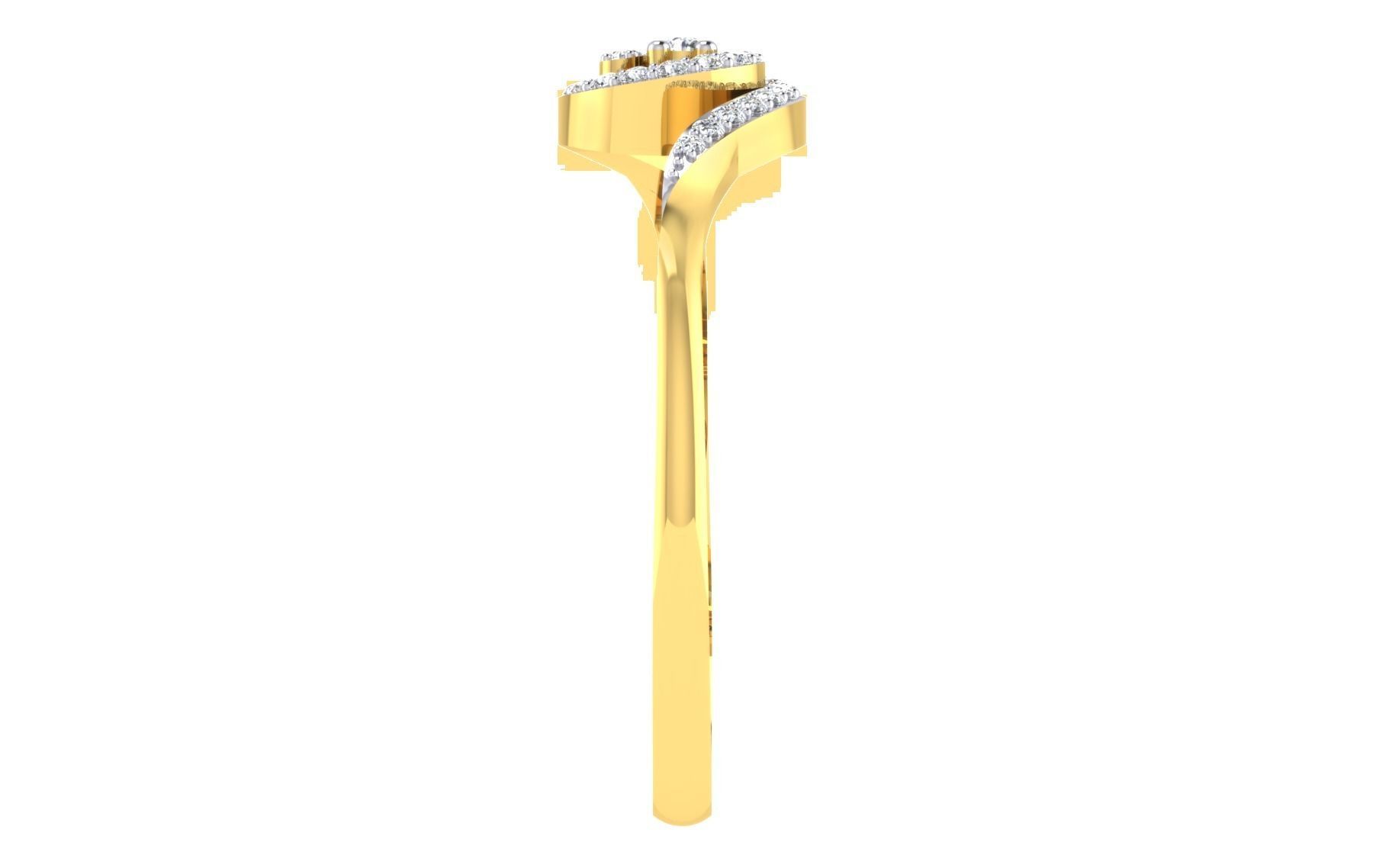 Ring Collection diamond gold 3D print model_78