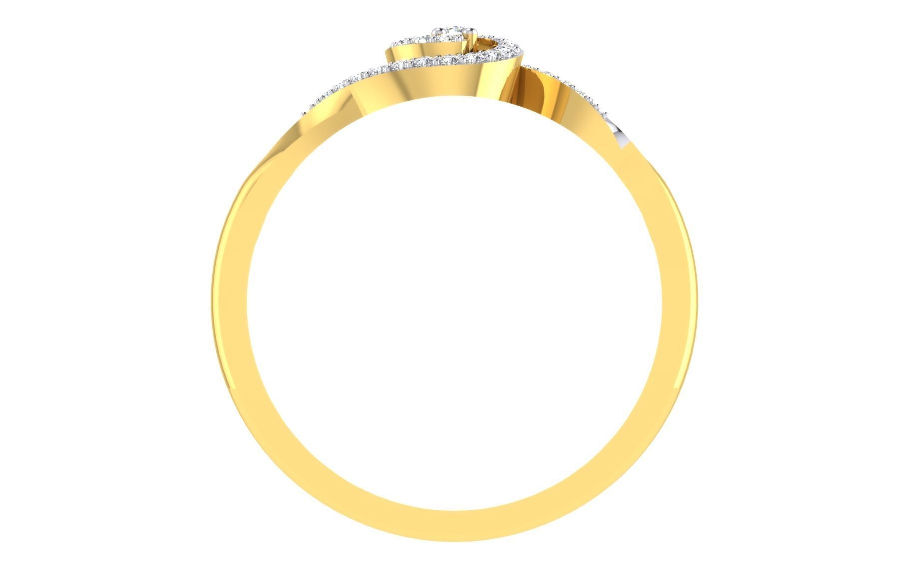 Ring Collection diamond gold 3D print model_76