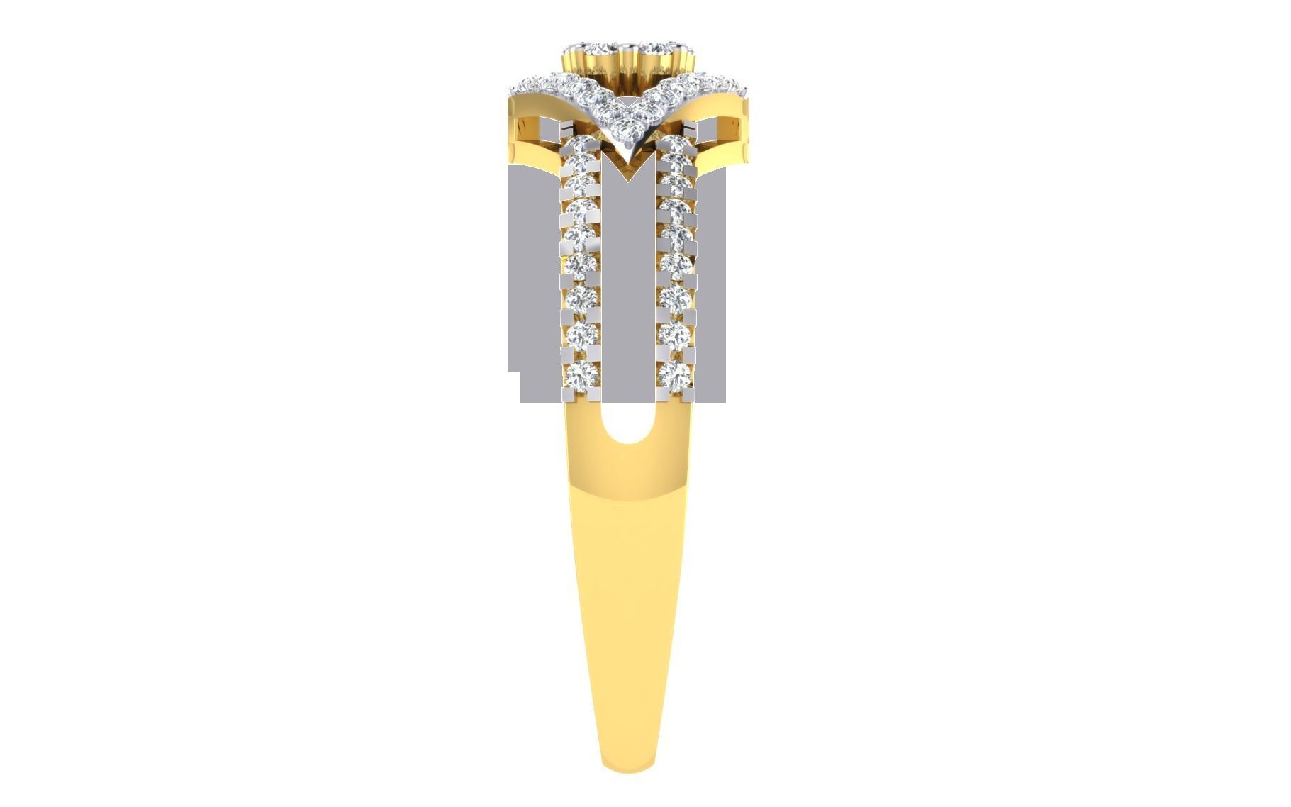 Ring Collection diamond gold 3D print model_60