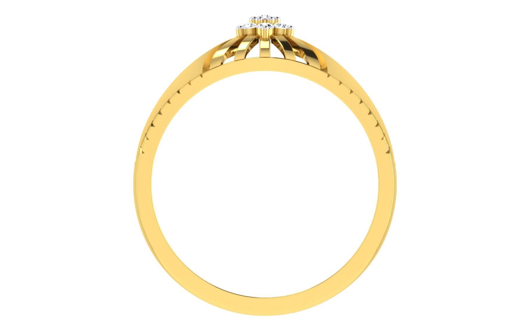 Ring Collection diamond gold 3D print model_4