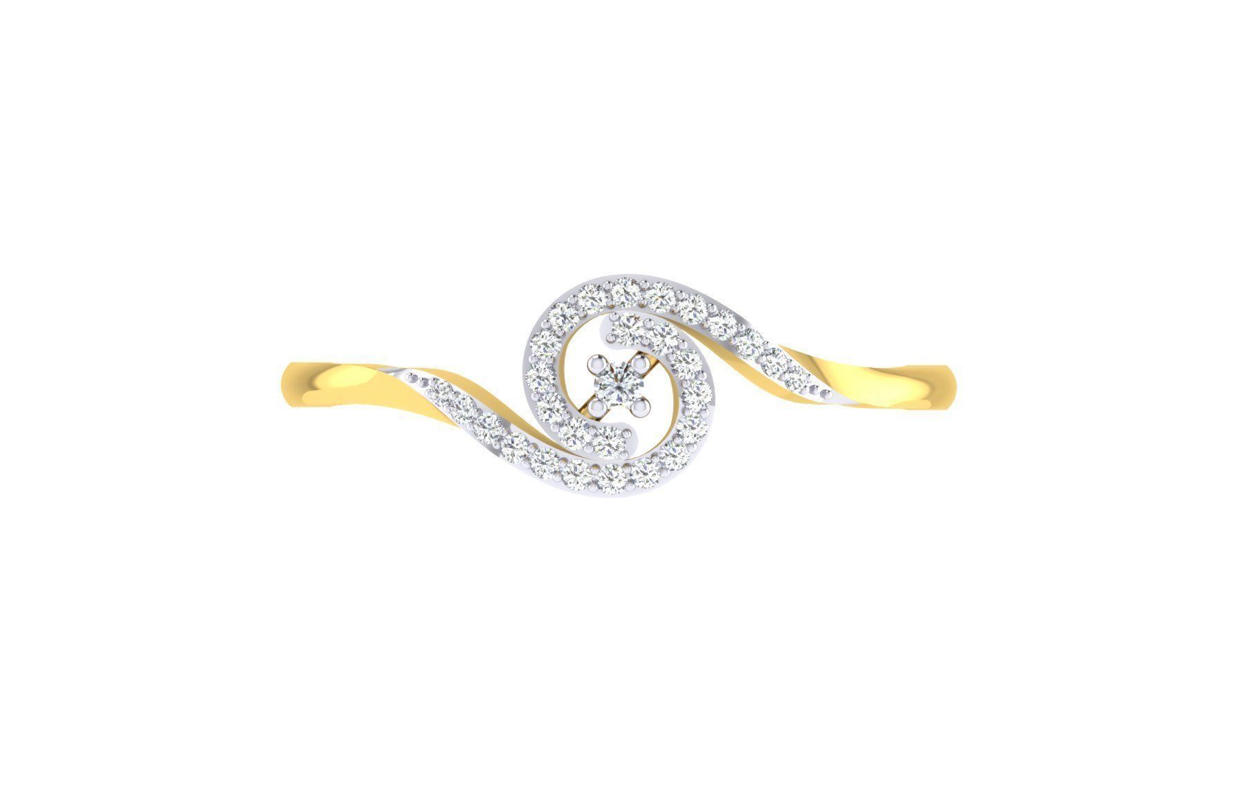 Ring Collection diamond gold 3D print model_79