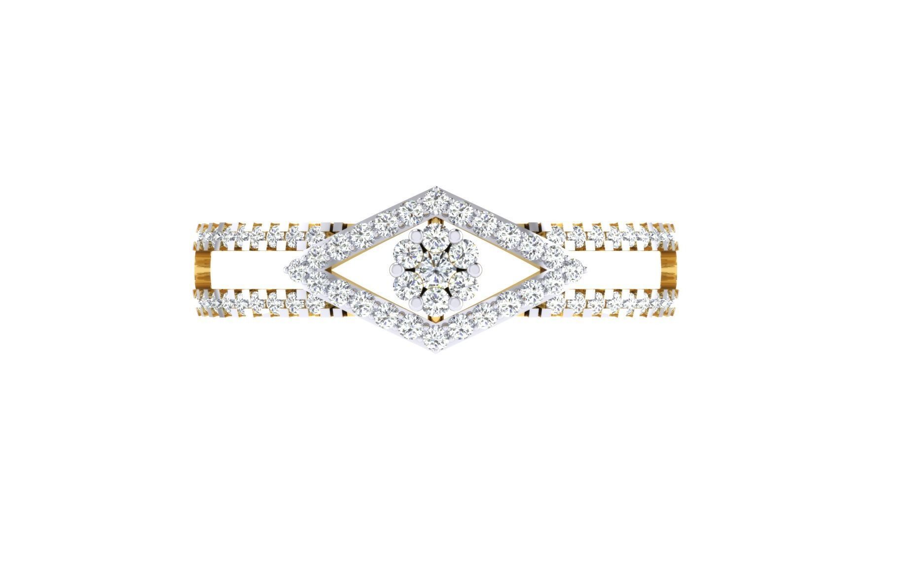 Ring Collection diamond gold 3D print model_62