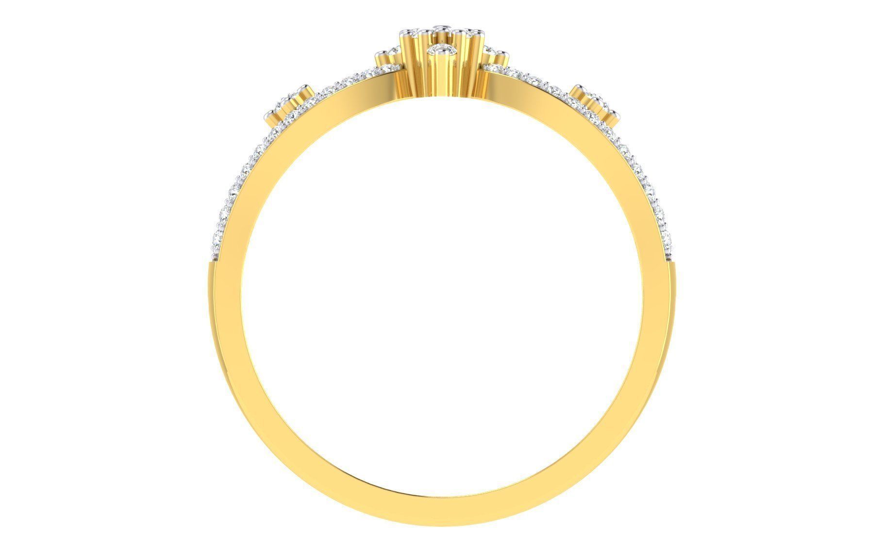 Ring Collection diamond gold 3D print model_39