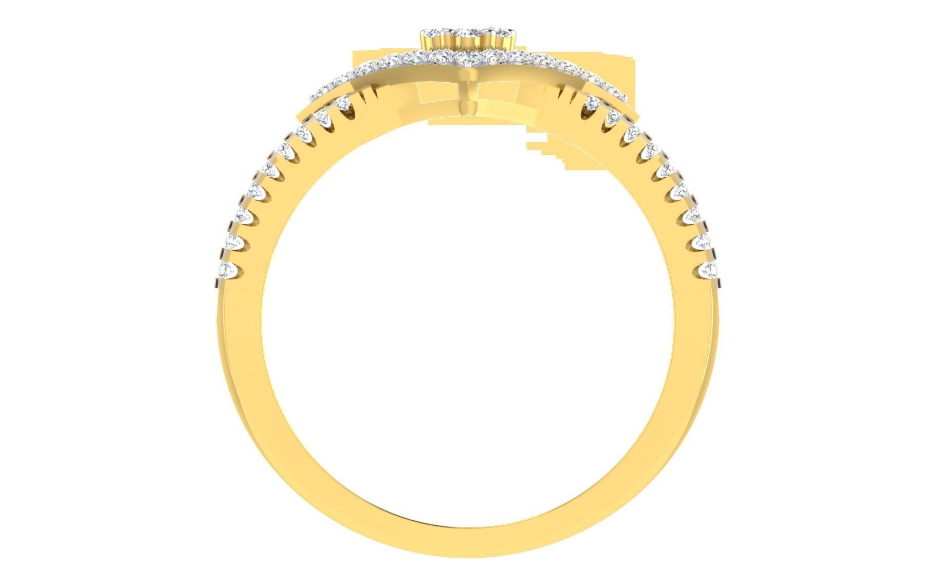 Ring Collection diamond gold 3D print model_58