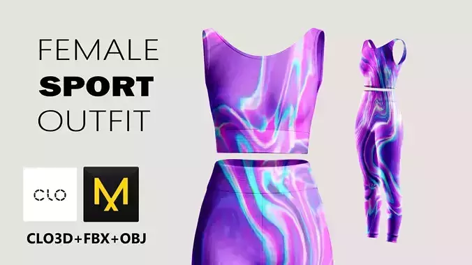 Female Sport Outfit Marvelous Designer