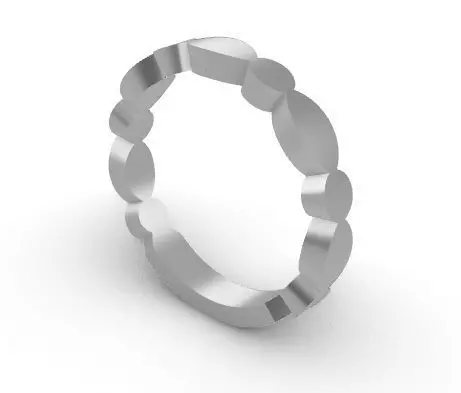 Ring Round-Navette Free 3D print model