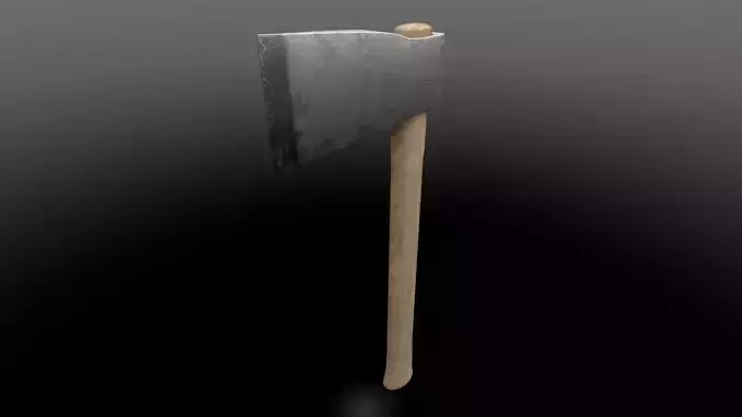 Metallic Axe Low-Poly PBR game ready