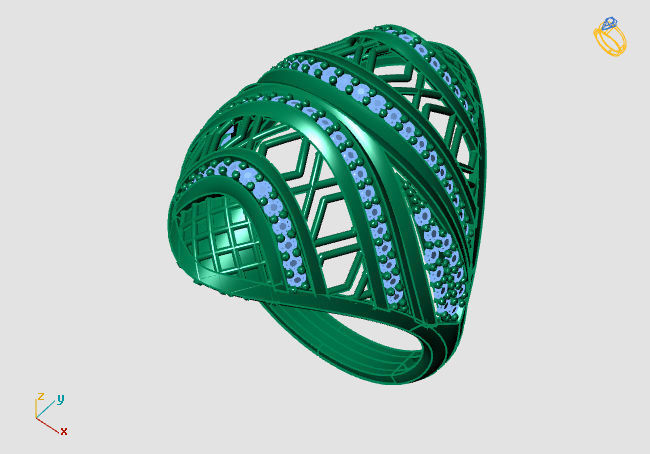 Women Ring 3DM Womens Ring 3d models 3D print model 3D print model_1