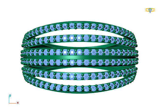 Women Ring 3DM Womens Ring 3d models 3D print model 3D print model_2