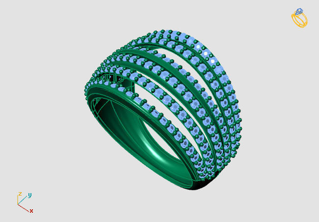 Women Ring 3DM Womens Ring 3d models 3D print model 3D print model_1