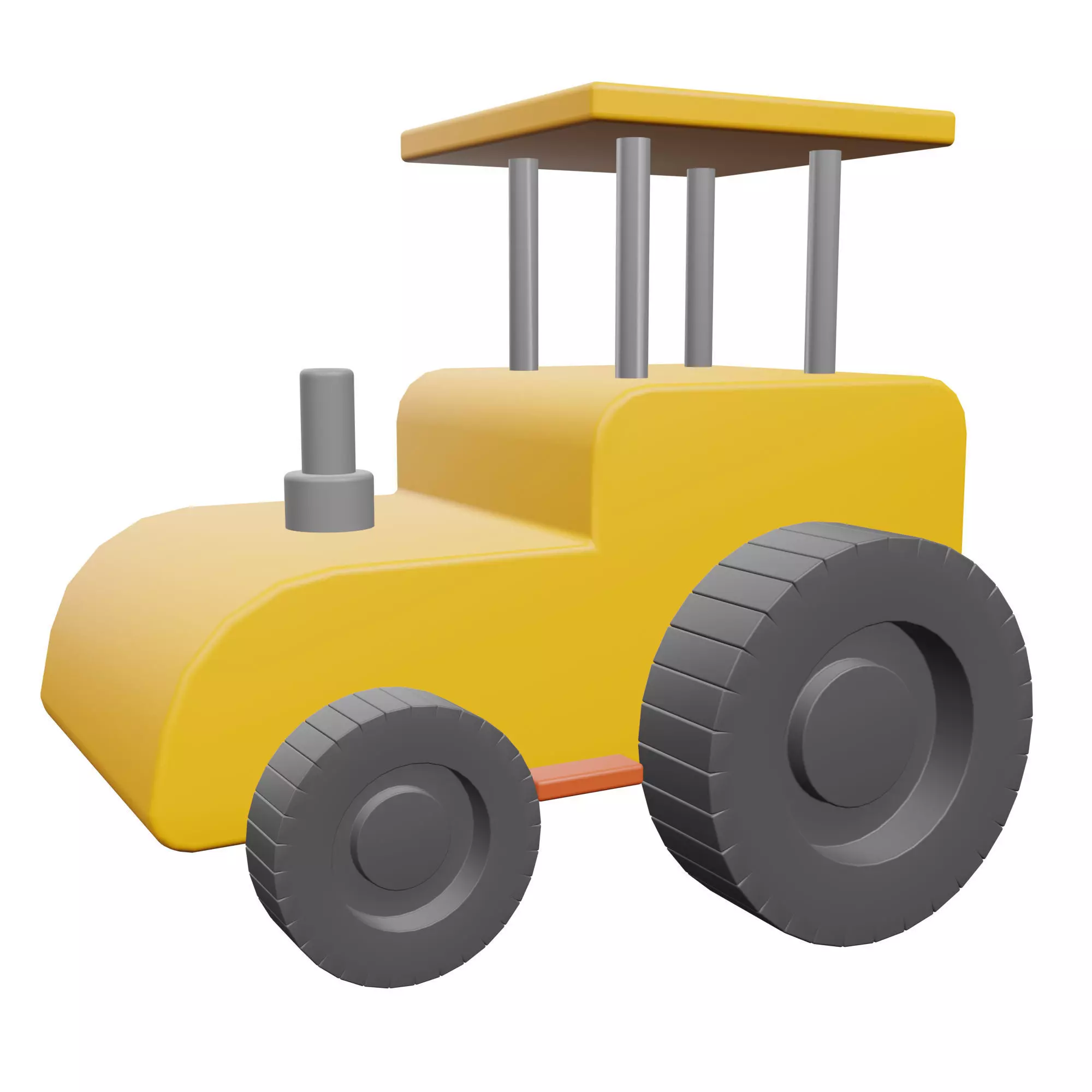 Tractor 3D Model toy Low-poly 3D model_0