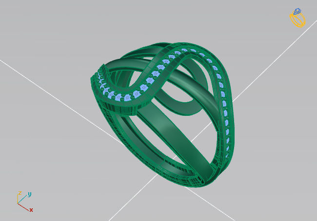 Women Ring 3DM Womens Ring 3d models 3D print model 3D print model_1