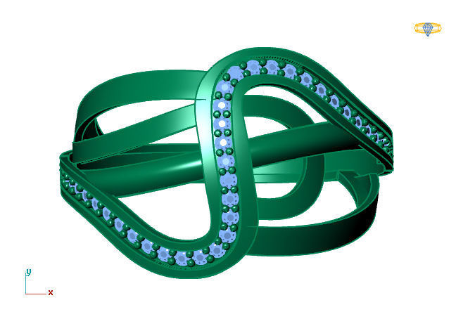 Women Ring 3DM Womens Ring 3d models 3D print model 3D print model_2