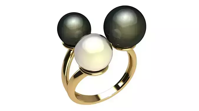 3-Pearl Fashion Ring