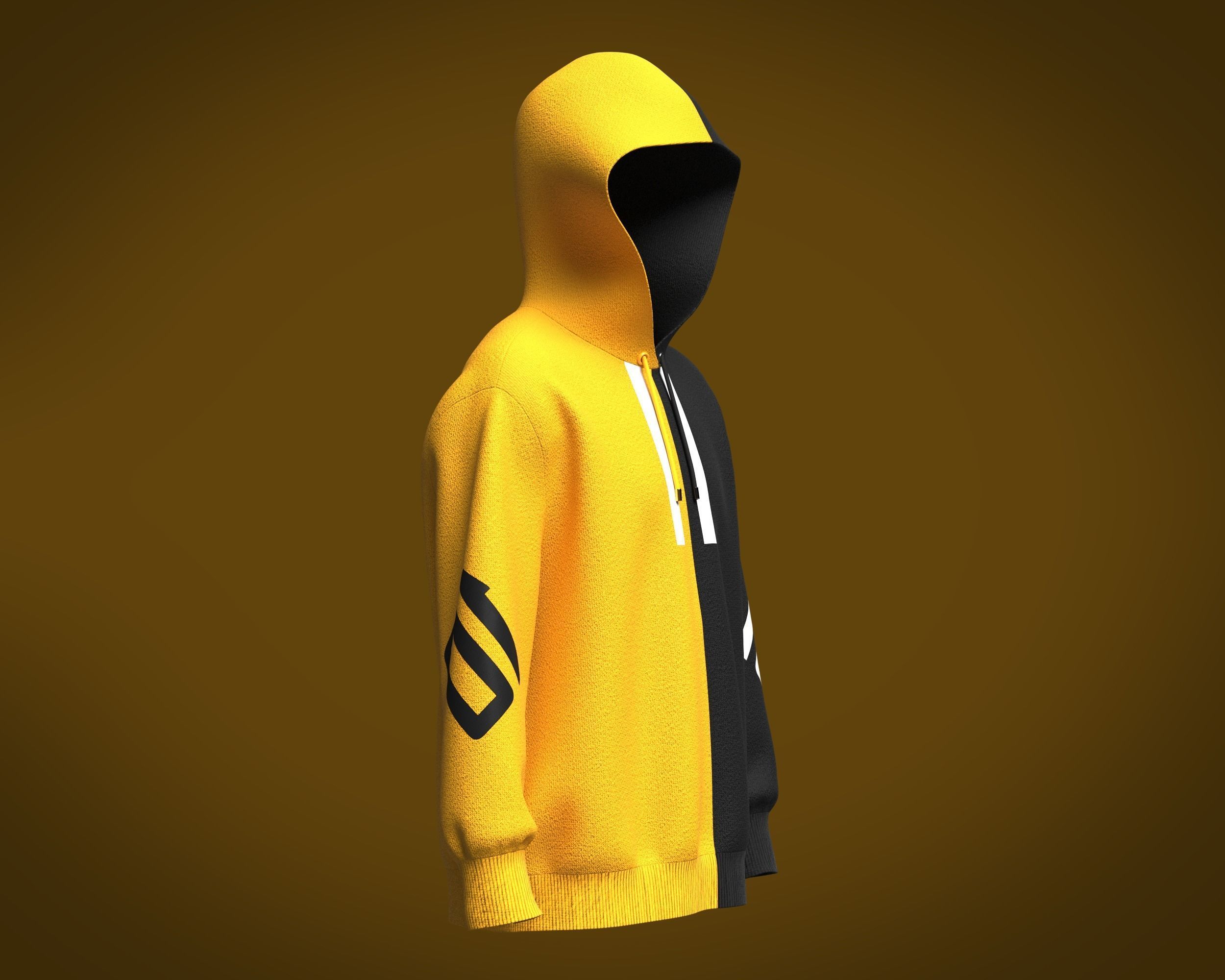 Mens Sports Hoodie 3D model_2