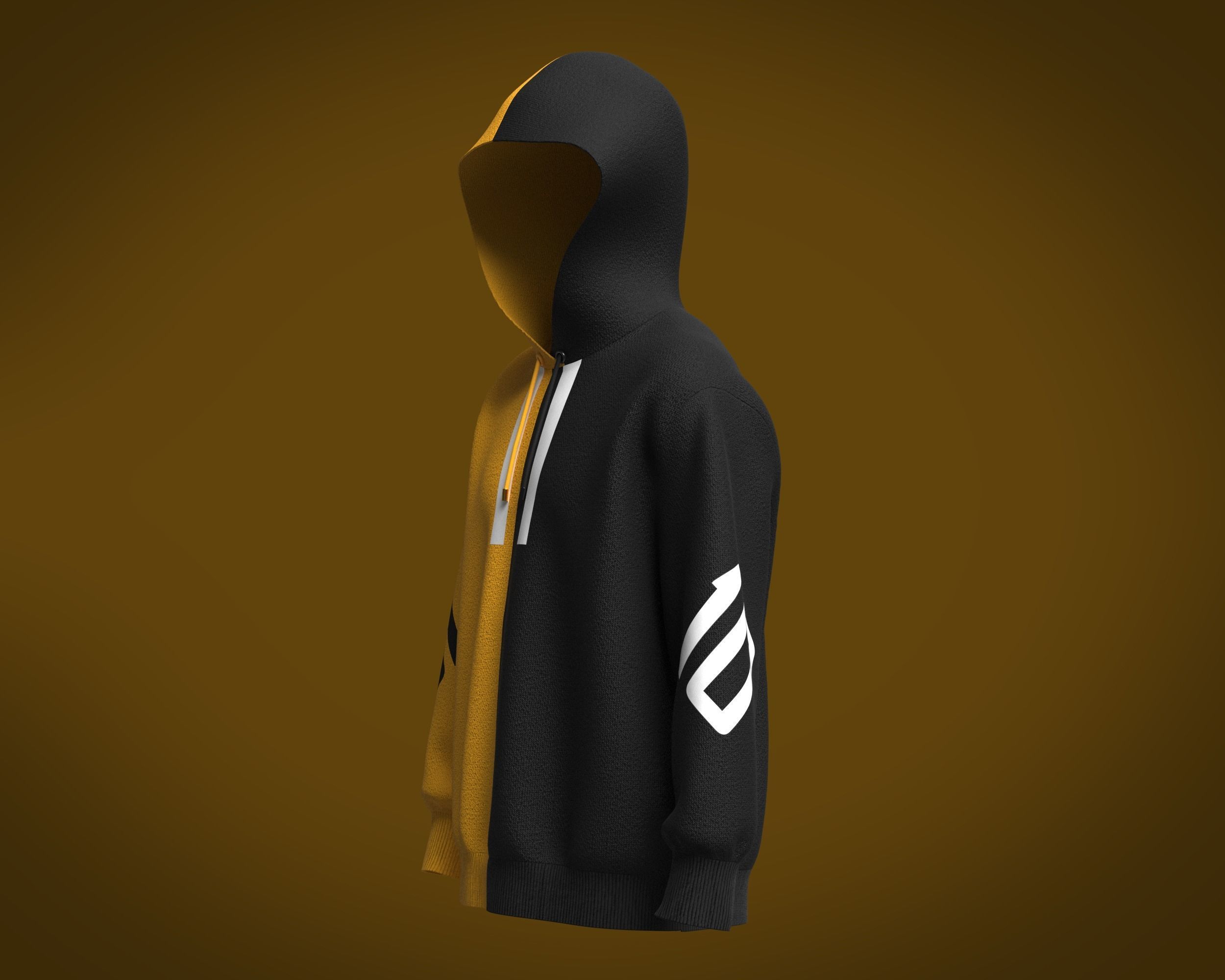 Mens Sports Hoodie 3D model_6