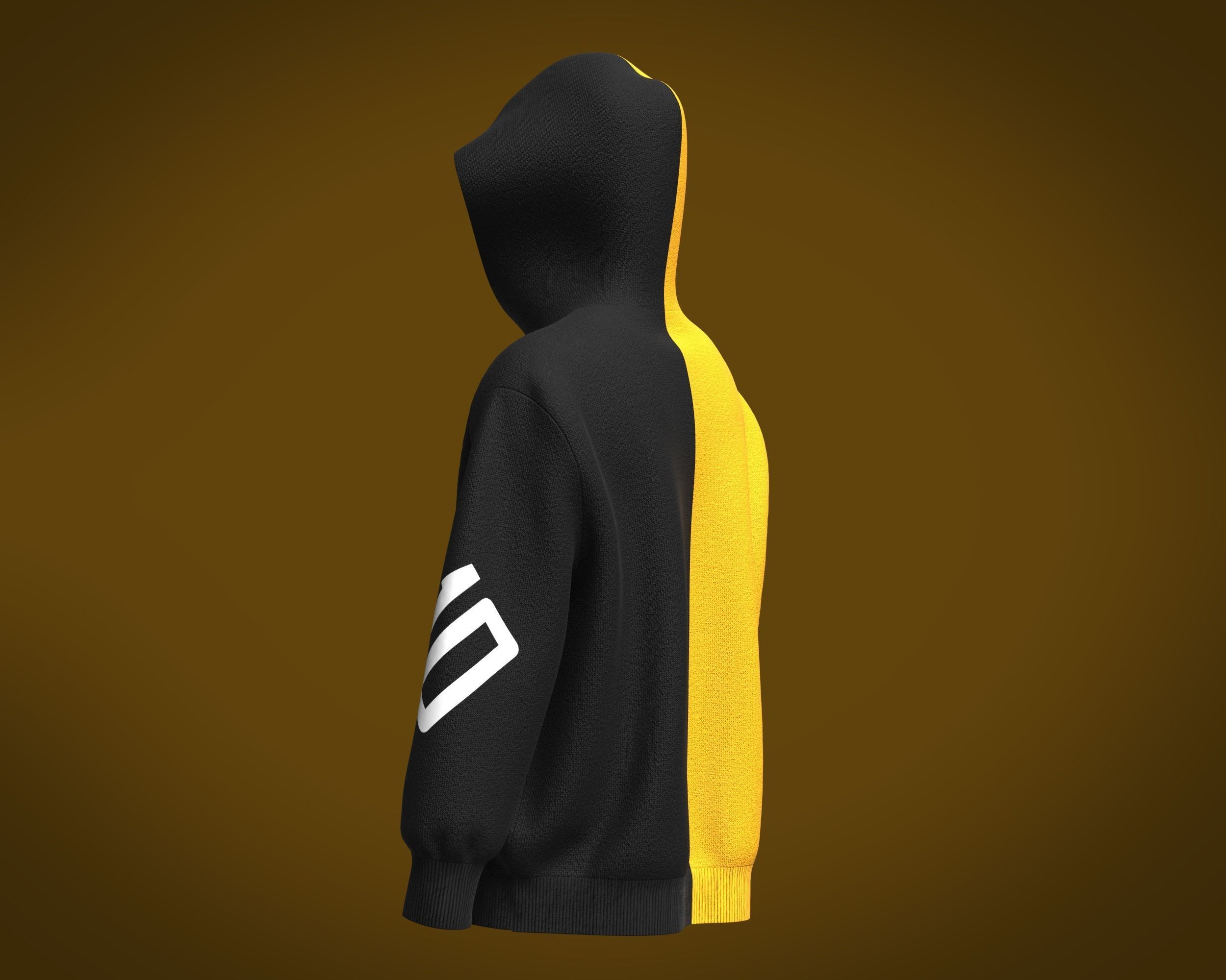 Mens Sports Hoodie 3D model_5