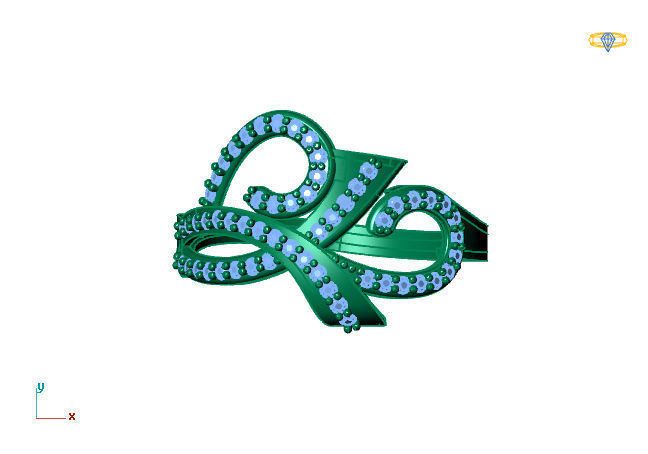 Women Ring 3DM Womens Ring 3d models 3D print model 3D print model_2