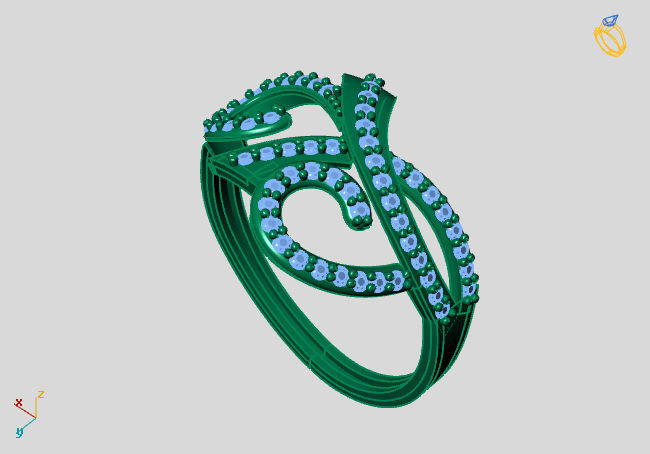 Women Ring 3DM Womens Ring 3d models 3D print model 3D print model_1